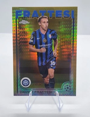 2024-25 Topps Chrome Uefa Club Davide Frattesi #195 Gold Prism Refractor /50 - Image 1 of 3