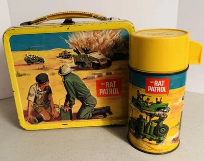 Fiambrera y termo de metal Rat Patrol 1967 vintage Foto 1 de 4