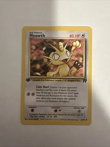 Meowth 62/82 Team Rocket 1st Edition - Picture 1 of 4