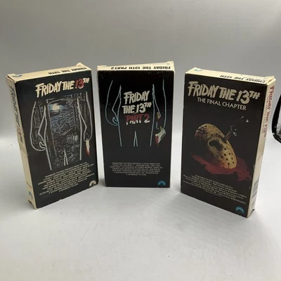 Friday The 13th -VHS Lot: Part 1-2 &The Final Chapter. Great Condition-Collector - Image 1 of 4