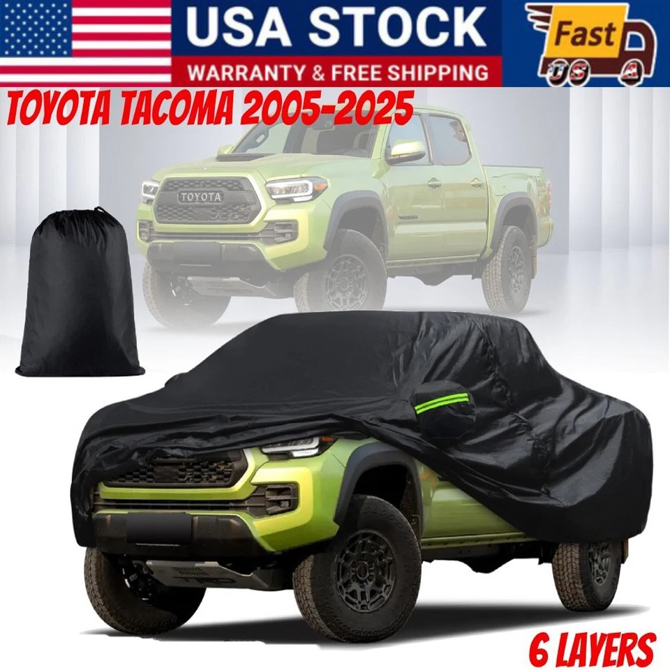Waterproof Pickup Truck Car Cover Sun/Snow Dust UV Protector for Toyota Tacoma Foto 1 de 4