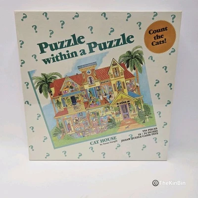 GAPF Susan Sturgill Cat House Puzzle within a Puzzle 1984 Jigsaw Puzzle SEALED  - Image 1 of 4