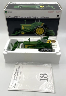 1/16 Ertl John Deere Model 720 W/ 80 Blade 45 Loader Precision #18 New In Box - Image 1 of 4