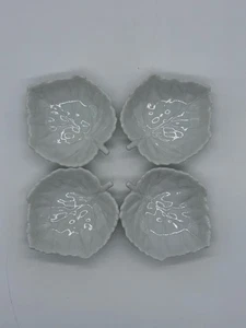 Set of 4 HIC Japan Mini Leaf Finger Bowls, Salt Cellars, Personal Dip Dishes - Picture 1 of 5