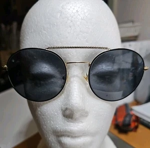 Gafas de sol MIU MIU VMU61R CRISTAL Barra Plateada Azul Redondas Metal Pasarela 52-20-140 - Imagen 1 de 7