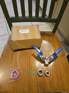 304 Stainless Steel Garden Hose Splitter 2 Way Heavy Duty, Full Flow Y Valve Wat - Picture 1 of 14