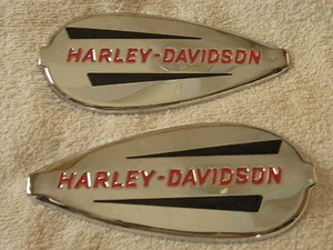 Harley 1936-1946 Fuel Tank Nameplate oem 61769-40 with MOUNTING KIT & SCREWS - Picture 1 of 5