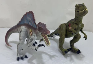 Jurassic Park 3 Lot Of 2 Reak Atack Aqua Spinosaurus And T Rex Vintage 2000 - Picture 1 of 11