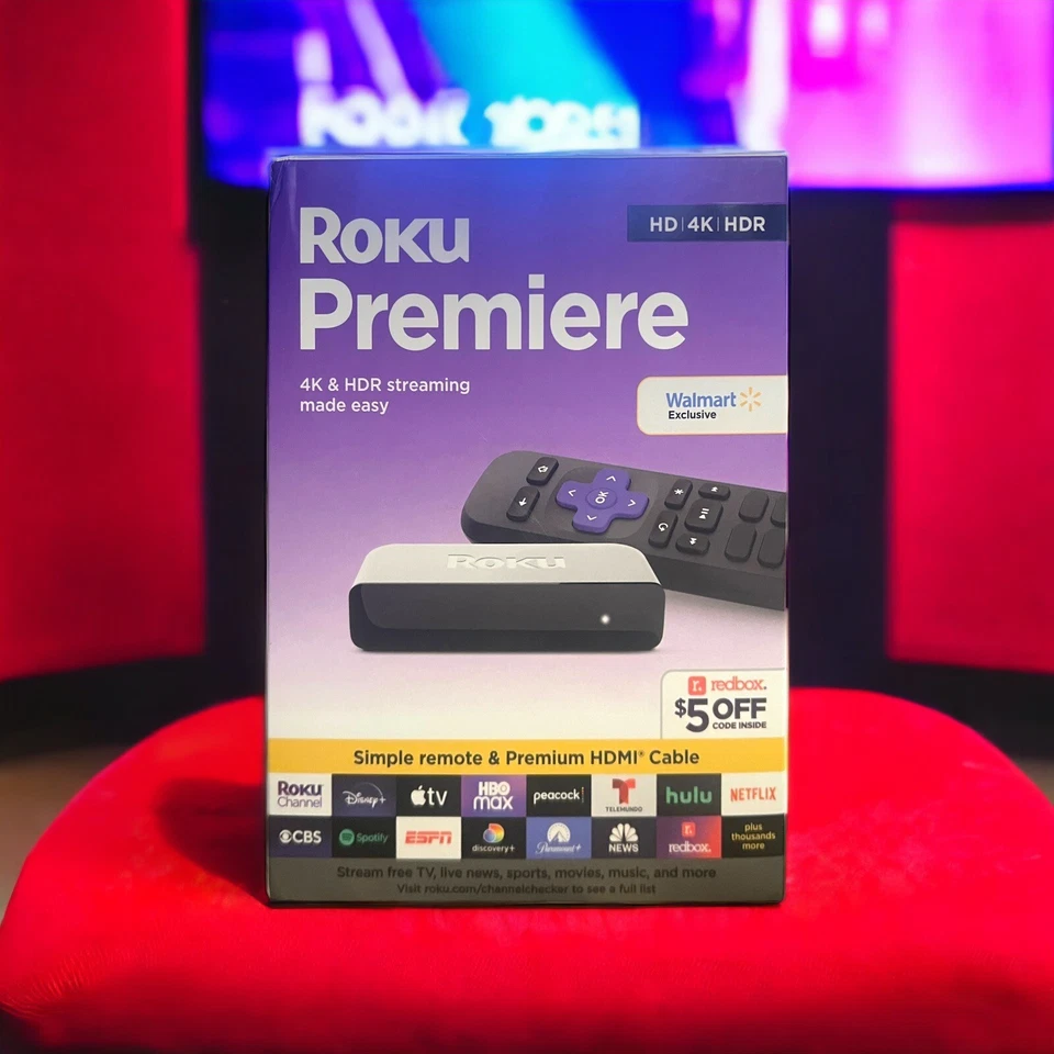 Roku Premiere 3920RW-SW HD | 4K | HDR Streaming Media Player #7175 - Image 1 of 4