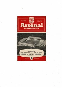 1959/60 Arsenal v Bolton Wanderers Football Programme - Picture 1 of 3