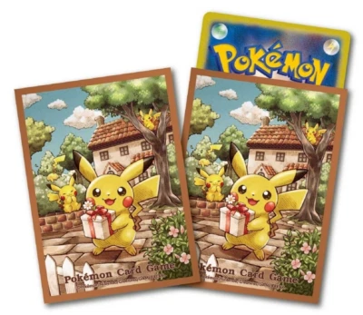 1 Sleeve Pokémon Card Game Deck Shield - Pikachu’s Gift [Brown]- Japan limited - Image 1 of 3