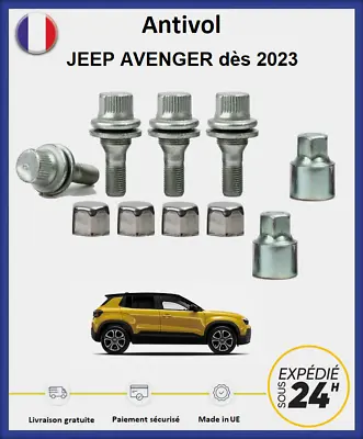 Ecrous Antivol De Roues Jeep Avenger Dès 2023 (4 écrous + 2 Douilles + 4 Caches) • 39.90€