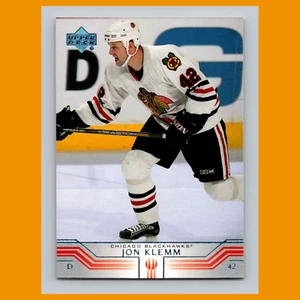 Tarjeta de hockey Jon Klemm #272 2001 Upper Deck Chicago Blackhawks NHL CASI NUEVA - Imagen 1 de 3