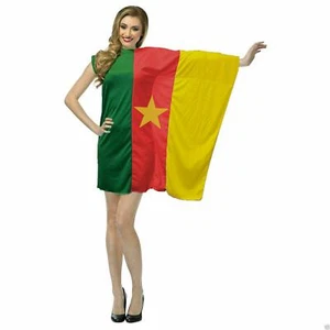 Damas Camerún País Bandera Vestido Fútbol Elegante Vestido Disfraz - Imagen 1 de 1