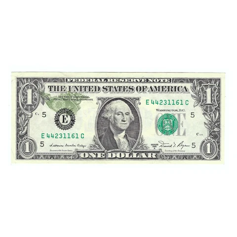 1981-A $1 Small Size Federal Reserve Note, Overprinting Error Cover