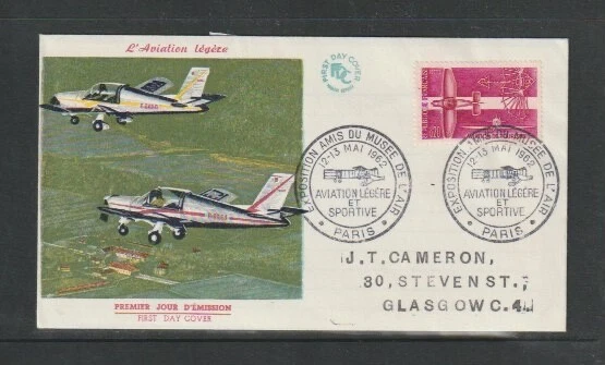 France 1962 SG1573 FDC (Paris) Civil and Sports Aviation-Jodel Ambassadeur & - Image 1 of 1