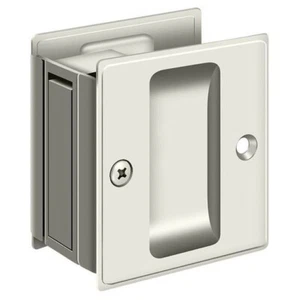 Deltana SDP25U14 Solid Brass 2-1/2" x 2-3/4" Adjustable Pocket Door Passage Lock - Picture 1 of 8