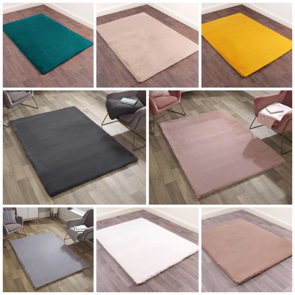 Luxe Faux Fur Tappeto Super Morbido Arruffato Soggiorno Camera Piccola Media L - Immagine 1 di 1