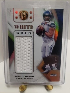 RUSSELL WILSON 2018 GOLD STANDARD WHITE GOLD PATCH /125 SEAHAWKS - Picture 1 of 2