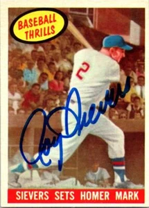 Roy Sievers signed baseball card (Washington Senators) 1959 Topps Thrills #465 - Picture 1 of 1