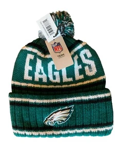 Philadelphia Eagles KNIT BEANIE Hat Cap-Removable Pom-ONE SIZE FITS MOST-NFL-NWT - Picture 1 of 10