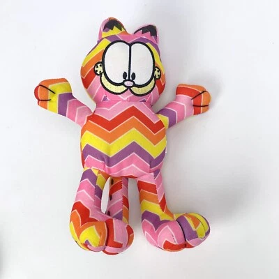 "Felpa Garfield & Odie 9"" FÁBRICA DE JUGUETES Chevron Rayas FELPA GATO Arco Iris" Foto 1 de 4