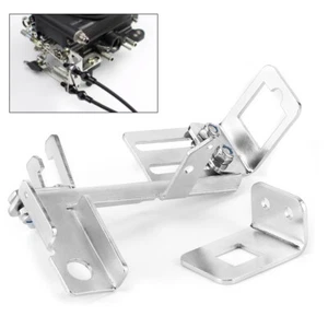 2pcs Throttle Cable Bracket Kickdown Chrome For BBC Holley REL - Picture 1 of 8
