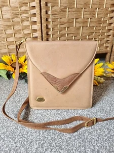 Vintage ABL Aussie Bush Kangaroo Leather Handbag Bag 1950s 1960s Brown Tan Marks - Picture 1 of 12