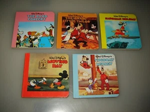5 Mini Board Walt Disney Books - Mickey Mouse - GOOFY - Donald Duck - Imagen 1 de 9