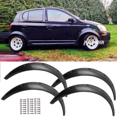 Carbon Fender Flares Extra Wide Body Kit Wheel Arches For Toyota Yaris Hatchback - Image 1 of 4