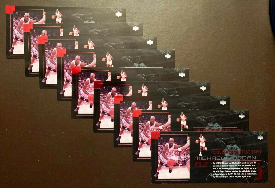 49) Michael Jordan 1999 UD Career Set Bonus Card CC1-CC6 Box Topper Lot - Image 1 of 4