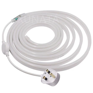 220V 240V LED Neon Flex Rope Light Strip Flexible Lighting Outdoor Waterproof UK - Picture 1 of 17