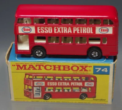 MATCHBOX LESNEY DAIMLER BUS #74 ESSO WITH BOX VINTAGE MADE ENGLAND NM CONDITION - Image 1 of 4