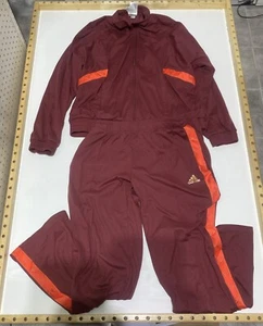 Adidas Women’s Burgundy Tracksuit Set - Pants and Jacket - Size Large - Picture 1 of 11
