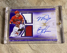 2017 Topps Definitive Collection Dual Auto Relic Mike Trout/Bryce Harper #2/5