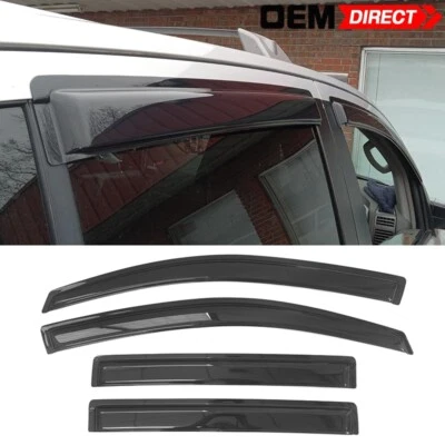 Fits 04-16 Nissan Armada 04-10 Infiniti QX56 Window Visors Rain Sun Guards 4PCS - Image 1 of 4