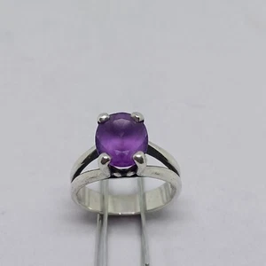 James Avery Oval Amethyst Gemstone Ring Size 8.25 - Picture 1 of 5