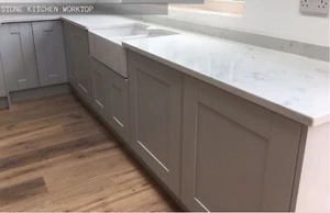 Carrara marble quartz worktop 3000 x 700 x 20 I affordable worktops supply & fit - Picture 1 of 7