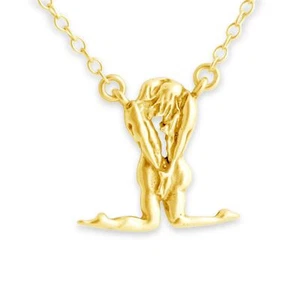Azaggi vergoldete Männer und Frauen Hände halten Anhänger Halskette Schmuck Geschenk - Bild 1 von 12