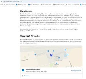 Verkaufe einen Gutschein zum Flugzeug selbst fliegen von HRW - Bild 1 von 2