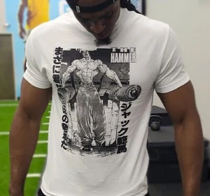Jack'd Gym Shirt Baki Shirt Gym Tee Jack Hanma Pump Cover Men's Gym Anime Shirt - Picture 1 of 10