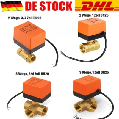 2-3 Wege Ventil Zonenventil Elektrisch Kugelventil G1" 3/4" Motorkugelhahn 230V - Bild 1 von 4