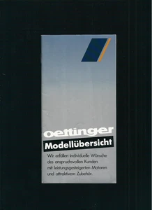 OETTINGER <MODELLÜBERSICHT> PROSPEKT 1987 (BROCHURE) - Bild 1 von 2