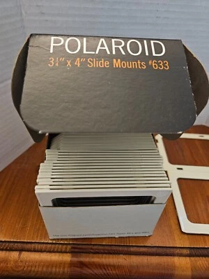 Polaroid White 3 1/4 x 4” Slide Mount #633 - Open box, qty 15 - Image 1 of 4