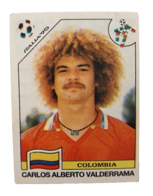 Pegatina Panini Mundial Italia 90 Carlos Valderrama Colombia Rara Argentina - Imagen 1 de 4