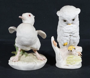 Cybis Owl 4 1/2" Tall & Duck 4" Tall - Picture 1 of 5