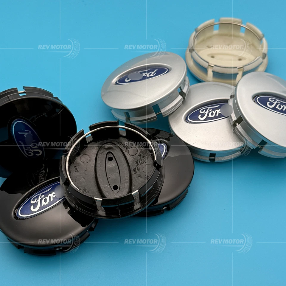 For Explorer Ranger XLT Black/Chrome Wheel Center Caps 2006–2019 (Set of 4) - Image 1 of 2