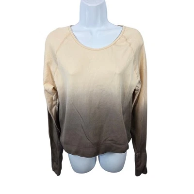 Harmony and Balance Womens XL Long Sleeve Ribbed Ombre Athleisure Top /A253 - Image 1 of 4