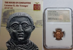 LICINIUS II ROMAN EMPEROR AD 317-324 COIN NGC CERTIFIED AUTHENTIC WITH COA #2956 - Picture 1 of 4