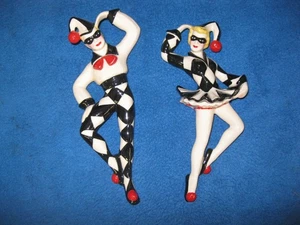 Coppia giullari in ceramica degli studi artistici ceramici Arlecchino e Colombina - Foto 1 di 10